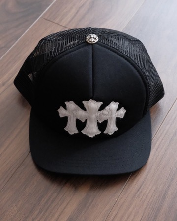 Chrome Hearts Calf Hair Triple Cross Cemetery Trucker Hat