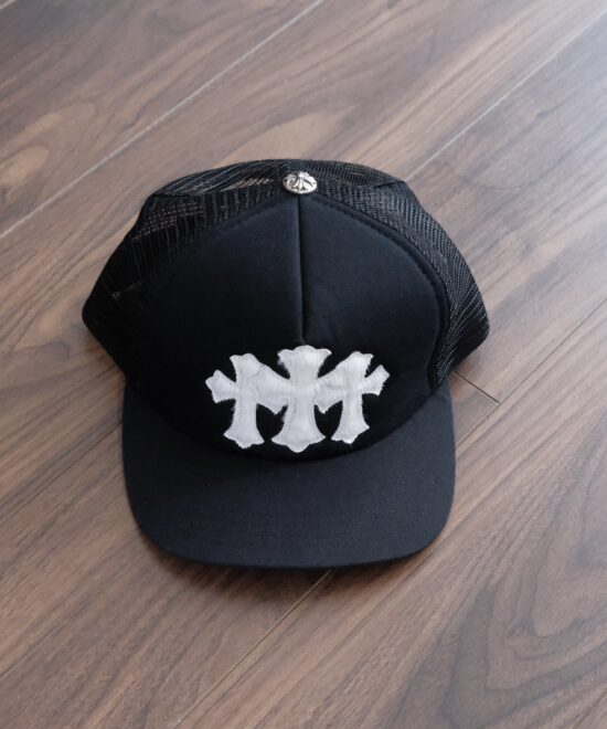 Chrome Hearts Calf Hair Triple Cross Cemetery Trucker Hat