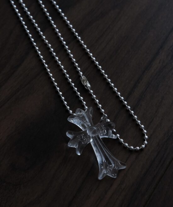 Chrome Hearts Cross Silicone Clear Necklace