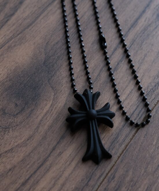 Chrome Hearts Black Cross Necklace