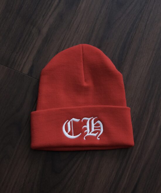 CHROME HEARTS RED WATCH BEANIE