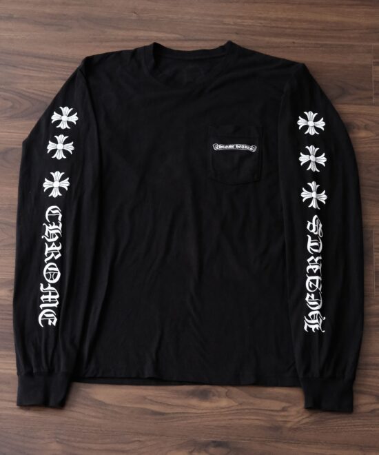 Chrome Hearts Plus Cross Sleeve Long Sleeve Pocket T-Shirt