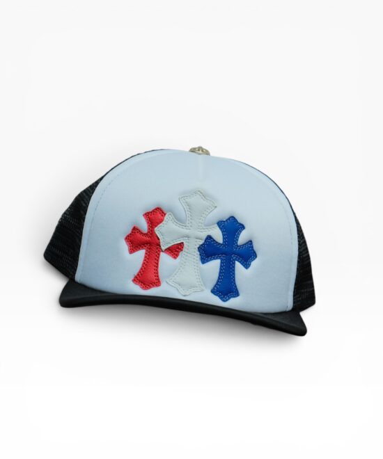 Chrome Hearts  Leather Cross Patches Trucker Hat
